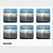 GELOOF IN GOD'S MIRACLES VIERKANTE STICKER (Vel)