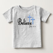 Geloof in het blauwe T-shirt van Crosses Toddler (Voorkant)