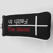 Geloof in het Bloed Christelijk Kruis Golfheadcover (Voorkant)