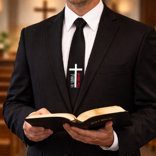 Geloof in het bloed Pastor kruis Stropdas