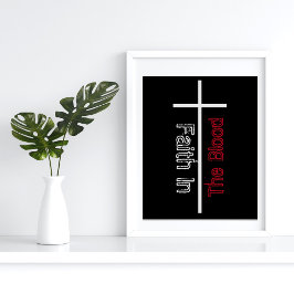 Geloof in het Bloed Witte Kruis Christelijk Poster