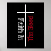 Geloof in het Bloed Witte Kruis Christelijk Poster (Voorkant)