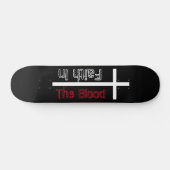 Geloof in het bloed witte kruis skateboard (Horizontaal)