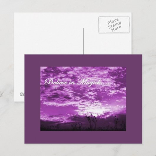 Geloof in het briefkaart Magick (Voorkant / Achterkant)