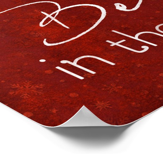 Geloof in het kerstdecor poster (Hoek)