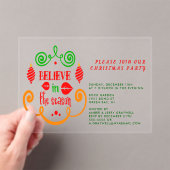 Geloof in het kerstseizoen acryl uitnodigingen (Insitu (Draagbaar))