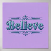 Geloof in het Lavender Square Poster (Voorkant)
