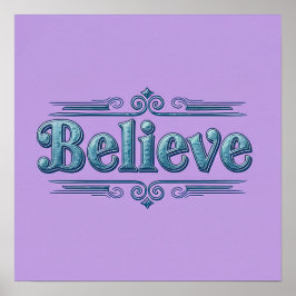 Geloof in het Lavender Square Poster