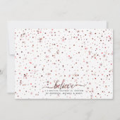 GELOOF in het Magic Holiday Matching Text Effect Feestdagenkaart (Achterkant)