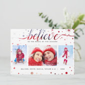 GELOOF in het Magische Feestdagen Aanpassende effe Feestdagenkaart (Staand voorkant)