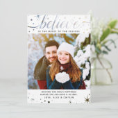 Geloof in het Magische Foto-Matching Effect van de Feestdagenkaart (Staand voorkant)