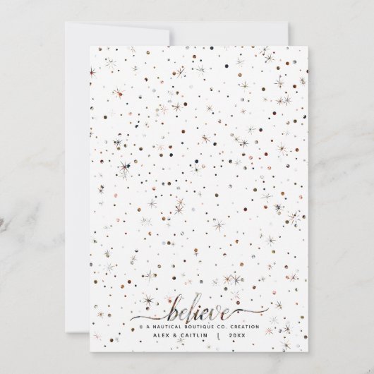 Geloof in het Magische Foto-Matching Effect van de Feestdagenkaart (Achterkant)