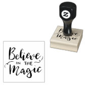 Geloof in het magische handgeschreven vakantiescri rubberstempel (Gestempeld)