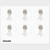 Geloof in het magische kerstfeest met liefde ronde sticker (Vel)