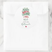 Geloof in het magische kerstfeest met liefde ronde sticker (Tas)