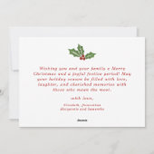 Geloof in het moderne fotocollagescript van Kerstm Feestdagenkaart (Achterkant)