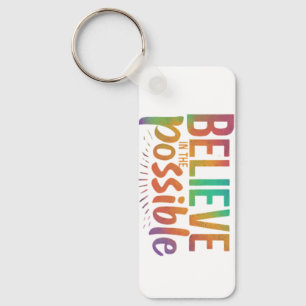 Geloof in het mogelijke - Aluminium Rechthoek Sleutelhanger