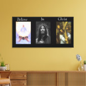 Geloof in het schilvas met Christus op schaal 8 Canvas Afdruk (Insitu (Woonkamer))