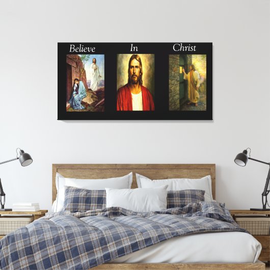 Geloof in het schilvas met Christus-verzegeling 9 Canvas Afdruk (Insitu (Slaapkamer))