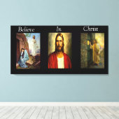 Geloof in het schilvas met Christus-verzegeling 9 Canvas Afdruk (Insitu (Houten vloer))