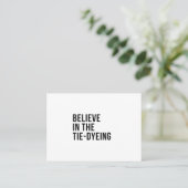 Geloof in het Stropdas verven Visitekaartje (Staand voorkant)