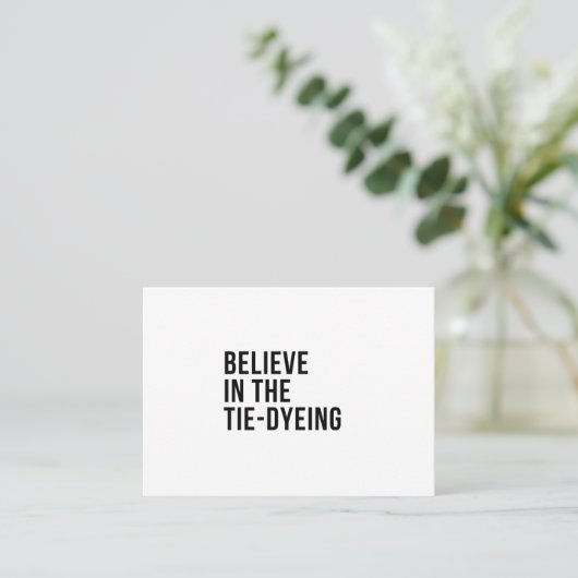 Geloof in het Stropdas verven Visitekaartje (Staand voorkant)