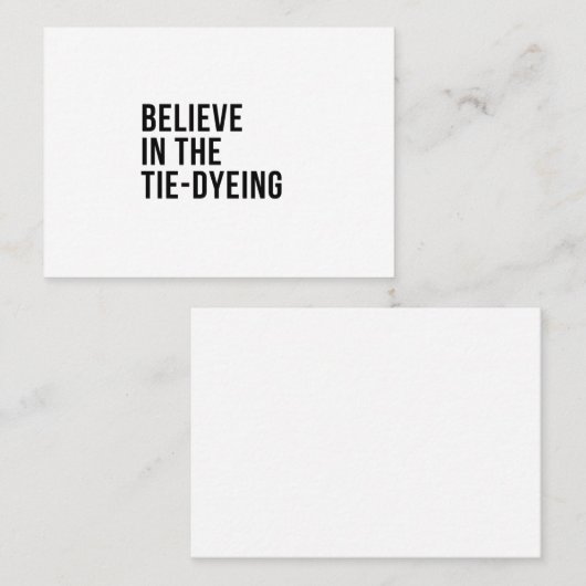 Geloof in het Stropdas verven Visitekaartje (Voorkant / Achterkant)