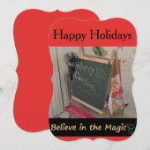 Geloof in het Wenskaart met kerst in de Magische K Feestdagenkaart (Voorkant / Achterkant)