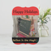 Geloof in het Wenskaart met kerst in de Magische K Feestdagenkaart (Staand voorkant)