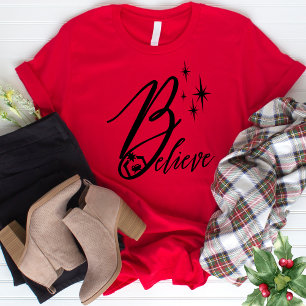 Geloof in het wonder van Kerstmis Jezus Manger T-shirt