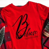 Geloof in het wonder van Kerstmis Jezus Manger T-shirt