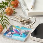 Geloof in het wonderlijke (Pegasus) Sleutelhanger (Voorkant Rechts)