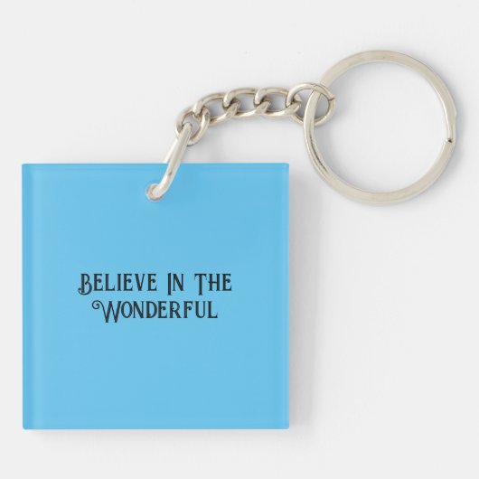 Geloof in het wonderlijke (Pegasus) Sleutelhanger (Achterkant)