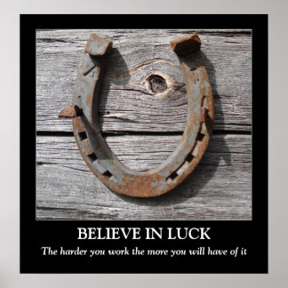 Geloof in Hoefijzer Motivatie Poster