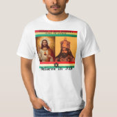 Geloof in Jah Selassie Shirt (Voorkant)