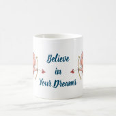 Geloof in je dromen die Sjabloon van varkensstaart Koffiemok (Center)