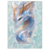 Geloof in je dromen, draak klembord (Achterkant)