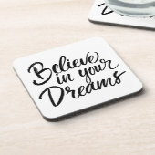 Geloof in je dromen drankjes onderzetter (Linkerzijde)