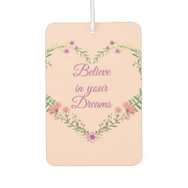 Geloof in je dromen - dubbelzijdig Floral Heart Luchtverfrisser