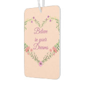 Geloof in je dromen - dubbelzijdig Floral Heart Luchtverfrisser (Links)