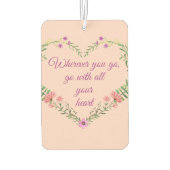 Geloof in je dromen - dubbelzijdig Floral Heart Luchtverfrisser (Achterkant)