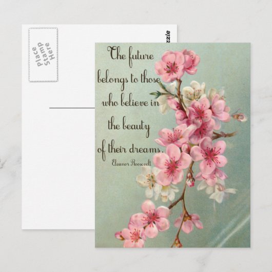 Geloof in je dromen Eleanor Roosevelt Briefkaart (Voorkant / Achterkant)