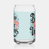Geloof in je dromen Floral Whimsical Art Blikvorm Glas (Links)