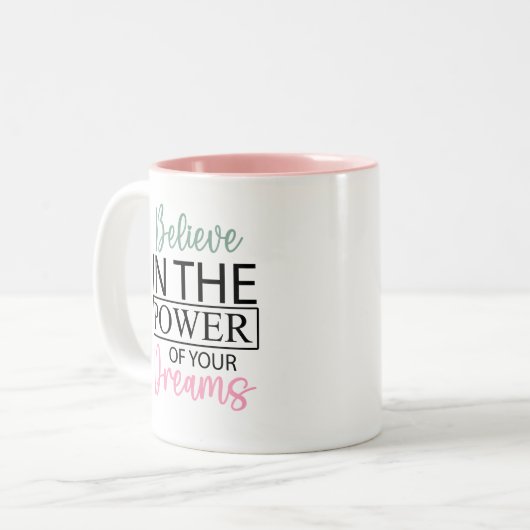 Geloof in je dromen Koffie Mok (Voorkant links)