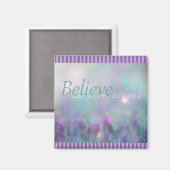 Geloof in je dromen Paarse Vlinder Magneet (Voorkant / Achterkant)