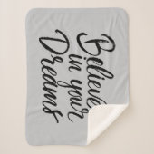 Geloof in je dromen sherpa deken (Voorkant)