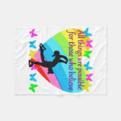 GELOOF IN JE DROMEN VOOR KUNSTSCHAATSEN FLEECE DEKEN (Voorkant (Horizontaal))