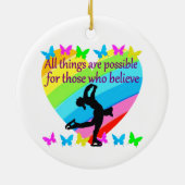 GELOOF IN JE DROMEN VOOR KUNSTSCHAATSEN KERAMISCH ORNAMENT (Achterkant)