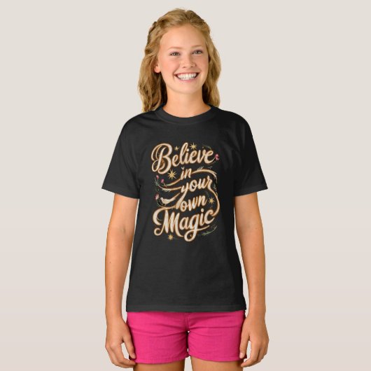 Geloof in je eigen magie t-shirt (Voorkant volledig)