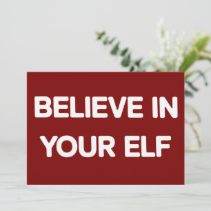 Geloof In Je Elf Grappig Kerstmis Matching Familie Feestdagenkaart